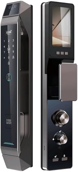 R8 Face Version Smart Door Lock with Camera and Live Video Talk, Works with Face ID, Fingerprint, Password, Phone App, Magnetic Cards, Security Key